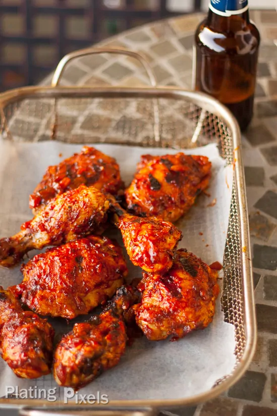 Sweet and Spicy Beer Barbecue Chicken - Plating Pixels