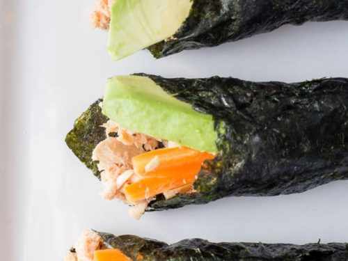 Nori Wraps with Paleo Tuna Salad, & Avocado {Gluten Free, Dairy