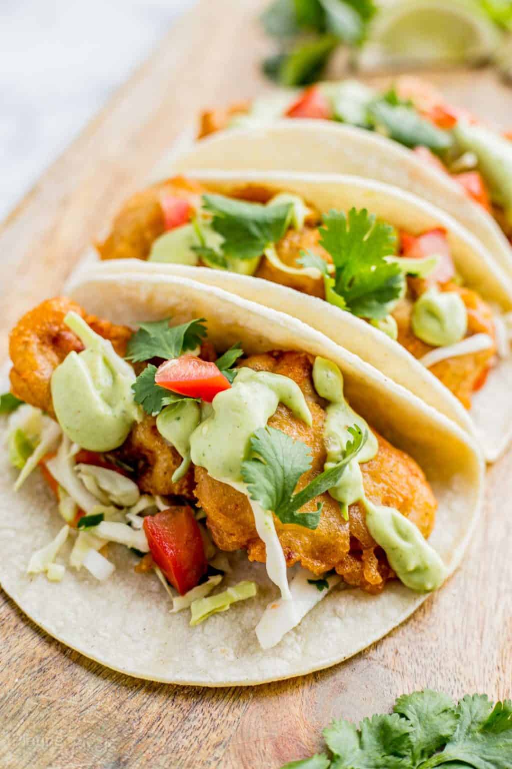 Beer Battered Fish Tacos (Authentic Baja-Style) - Plating Pixels